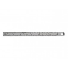 Flexibel stållinjal 300 mm, skala 1/16", 1/32" och 1/64" på övre kant; 1/2 och 1/1 mm på under kant Flexibel stållinjal 300 mm, skala 1/16", 1/32" och 1/64" på övre kant; 1/2 och 1/1 mm på under kant