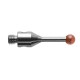 M2 Ø2 mm rubinkula, skaft i rostfritt stål, L 10 mm, effektiv arbetslängd (EWL) 6 mm