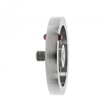 M5 Ø35 mm silverstålskiva, 5 mm bred, med rulle M5 Ø35 mm silverstålskiva, 5 mm bred, med rulle